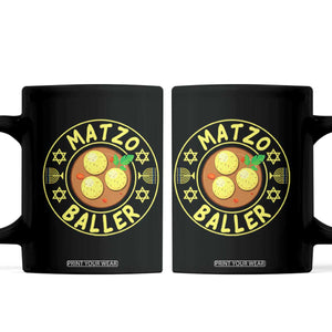 Funny Hanukkah Food Lover Gift Coffee Mug Matzo Baller TS12 Black Print Your Wear