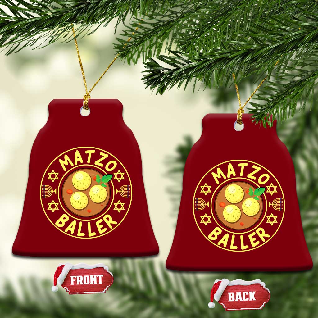 Funny Hanukkah Food Lover Gift Ceramic Ornament Matzo Baller TS12 Print Your Wear