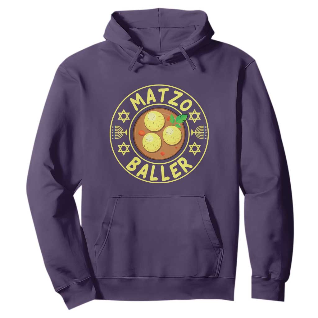 Funny Hanukkah Food Lover Gift Hoodie Matzo Baller TS12 Purple Print Your Wear