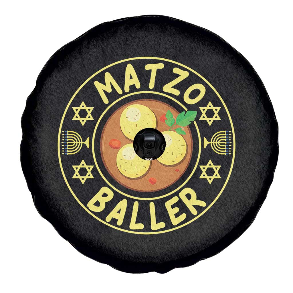 Funny Hanukkah Food Lover Gift Spare Tire Cover Matzo Baller - Print Your Wear