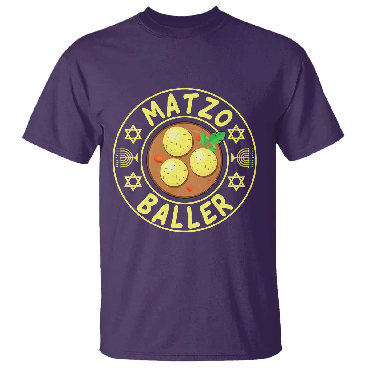 Funny Hanukkah Food Lover Gift T Shirt Matzo Baller TS12 Purple Print Your Wear