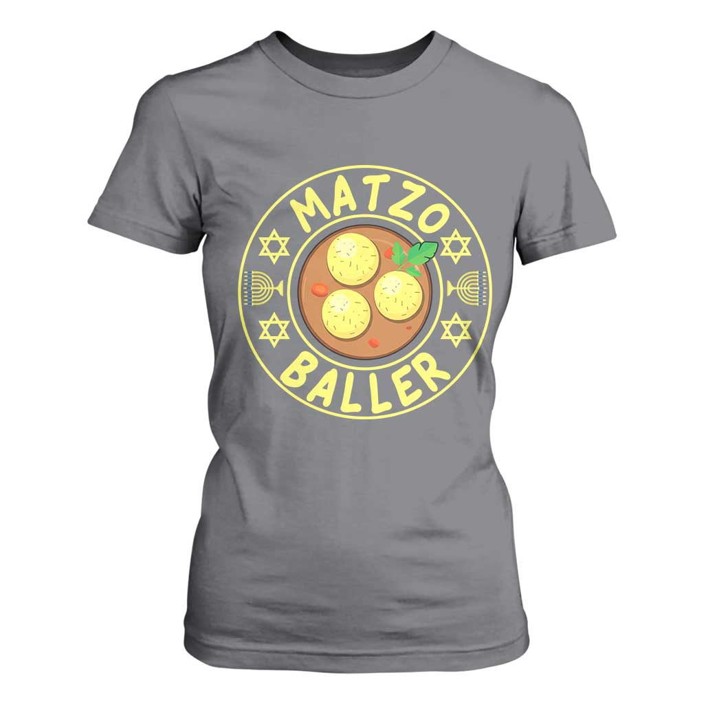 Funny Hanukkah Food Lover Gift T Shirt For Women Matzo Baller TS12 Charcoal Print Your Wear
