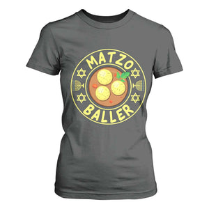 Funny Hanukkah Food Lover Gift T Shirt For Women Matzo Baller TS12 Dark Heather Print Your Wear