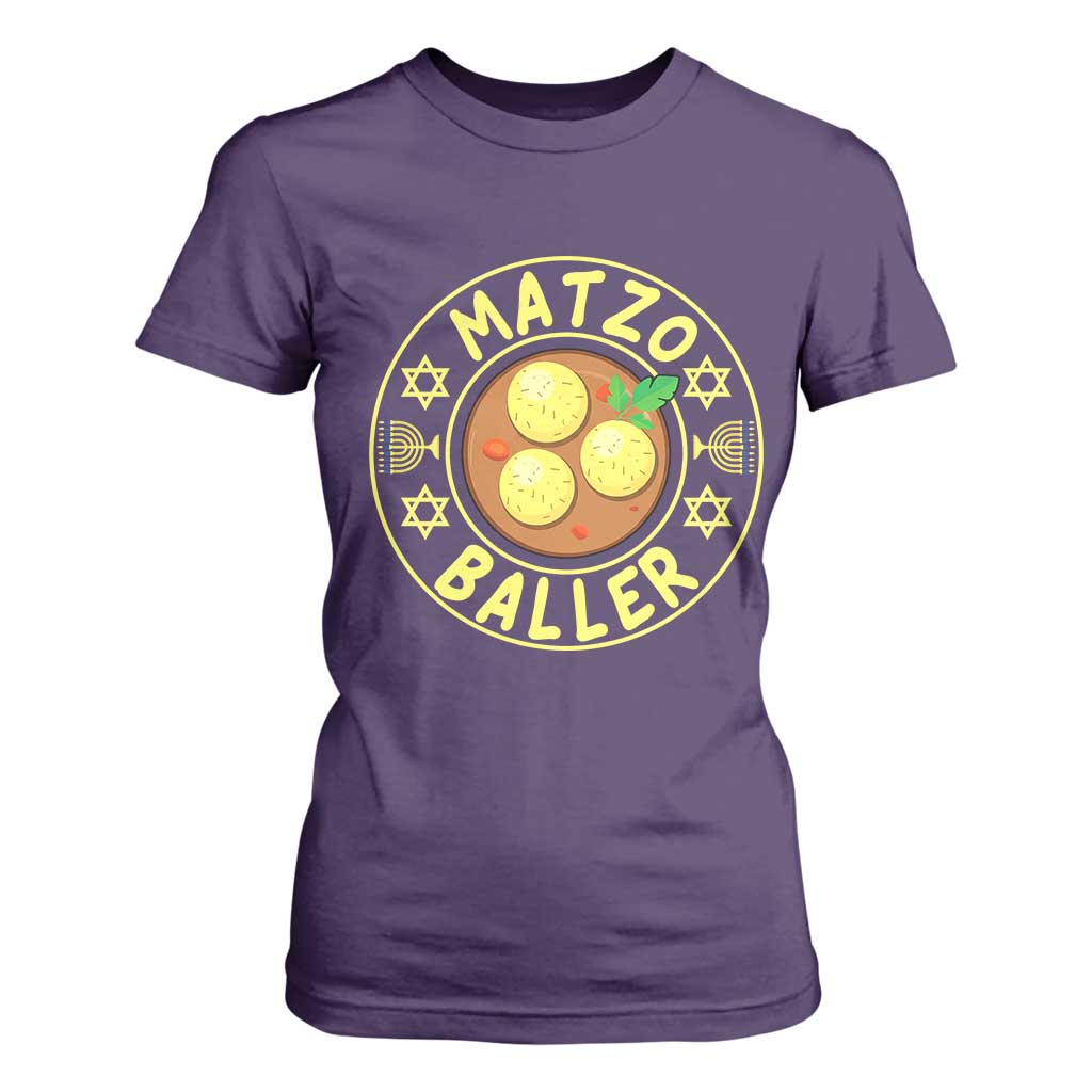 Funny Hanukkah Food Lover Gift T Shirt For Women Matzo Baller TS12 Purple Print Your Wear