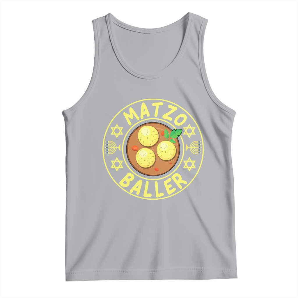 Funny Hanukkah Food Lover Gift Tank Top Matzo Baller TS12 Athletic Heather Print Your Wear