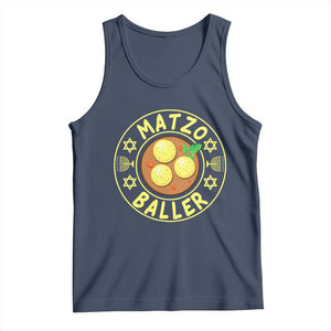 Funny Hanukkah Food Lover Gift Tank Top Matzo Baller TS12 Navy Print Your Wear