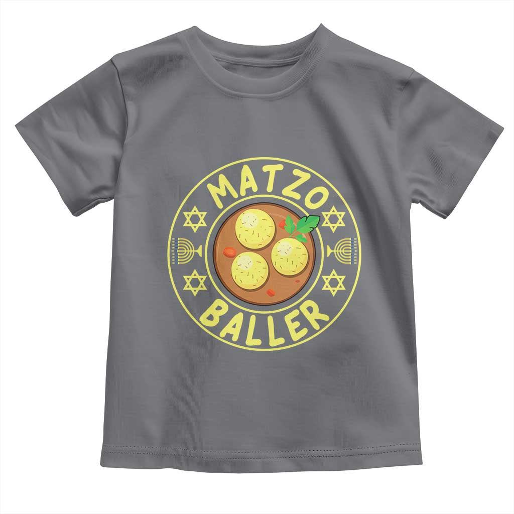 Funny Hanukkah Food Lover Gift Toddler T Shirt Matzo Baller TS12 Charcoal Print Your Wear