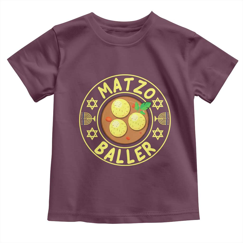 Funny Hanukkah Food Lover Gift Toddler T Shirt Matzo Baller TS12 Maroon Print Your Wear