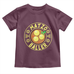 Funny Hanukkah Food Lover Gift Toddler T Shirt Matzo Baller TS12 Maroon Print Your Wear