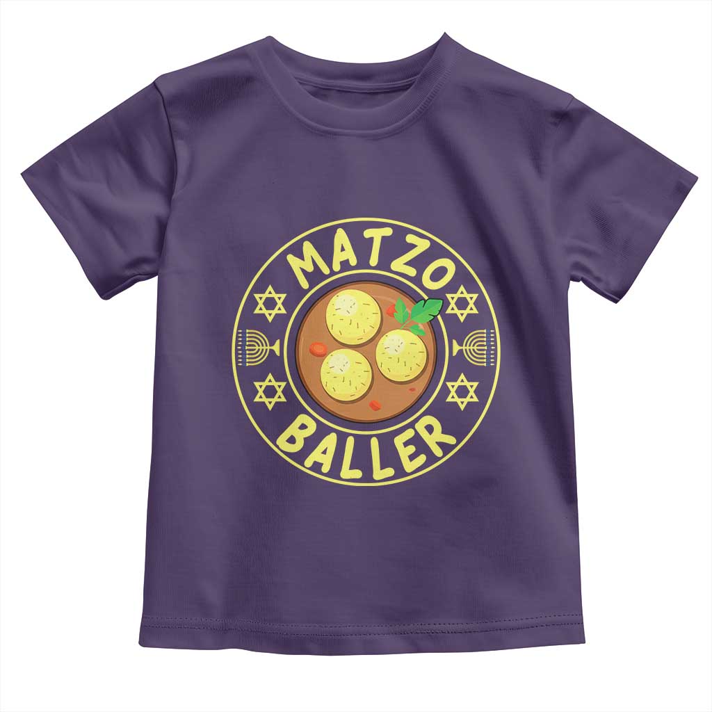 Funny Hanukkah Food Lover Gift Toddler T Shirt Matzo Baller TS12 Purple Print Your Wear