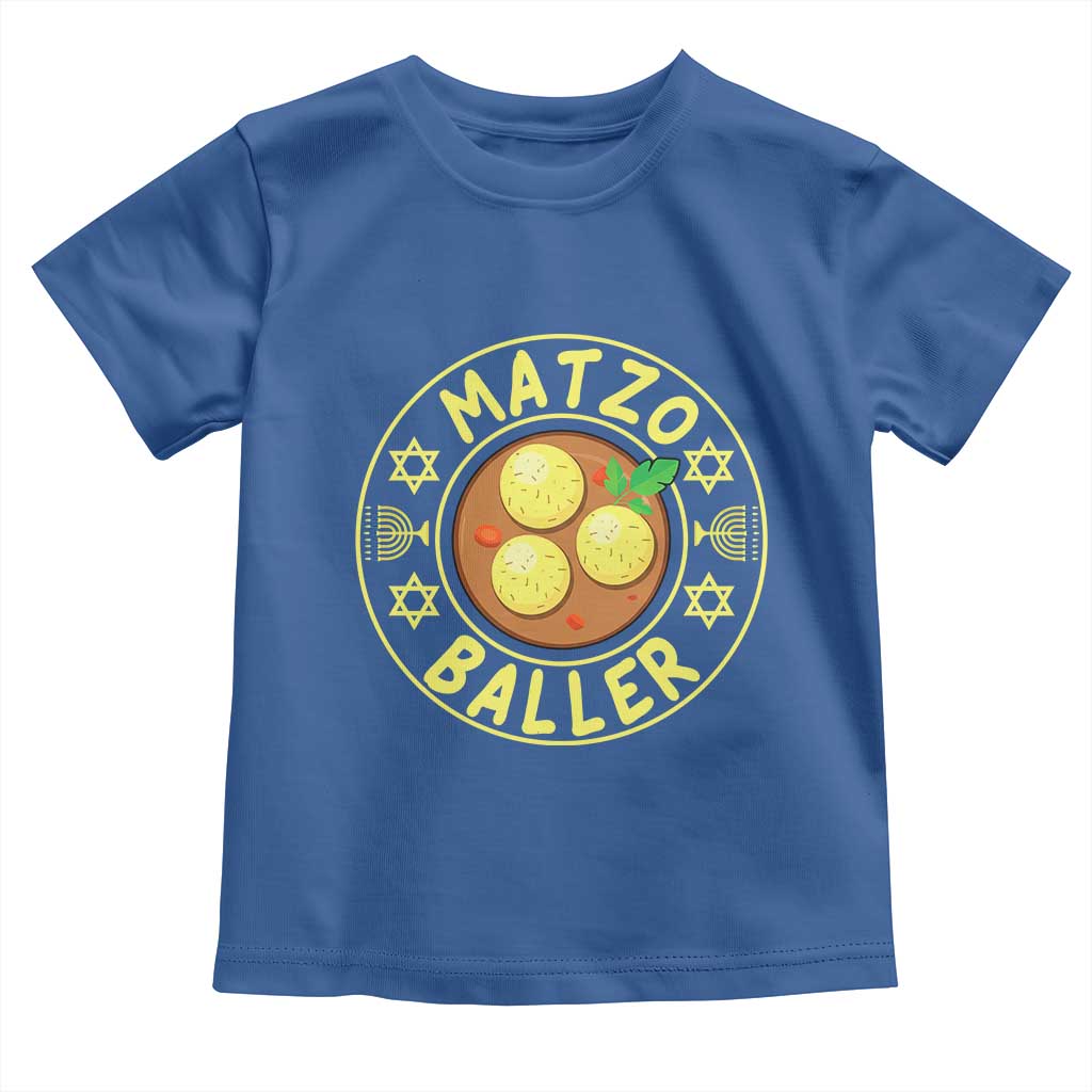 Funny Hanukkah Food Lover Gift Toddler T Shirt Matzo Baller TS12 Royal Blue Print Your Wear