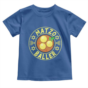 Funny Hanukkah Food Lover Gift Toddler T Shirt Matzo Baller TS12 Royal Blue Print Your Wear