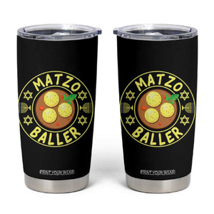 Funny Hanukkah Food Lover Gift Tumbler Cup Matzo Baller TS12 Black Print Your Wear