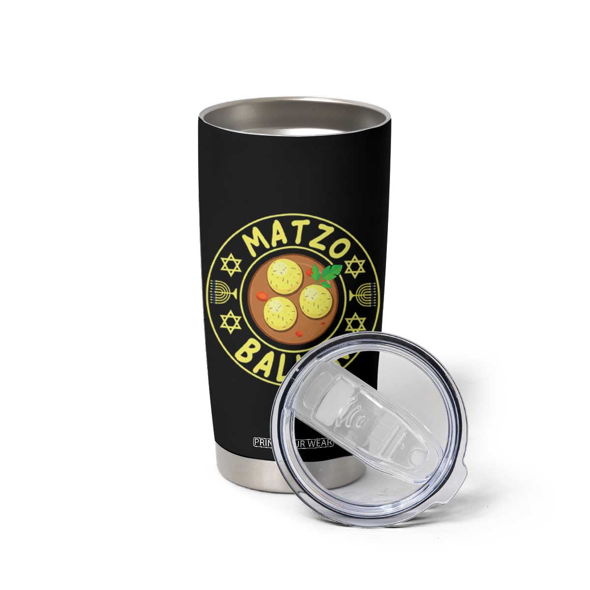 Funny Hanukkah Food Lover Gift Tumbler Cup Matzo Baller TS12 Print Your Wear