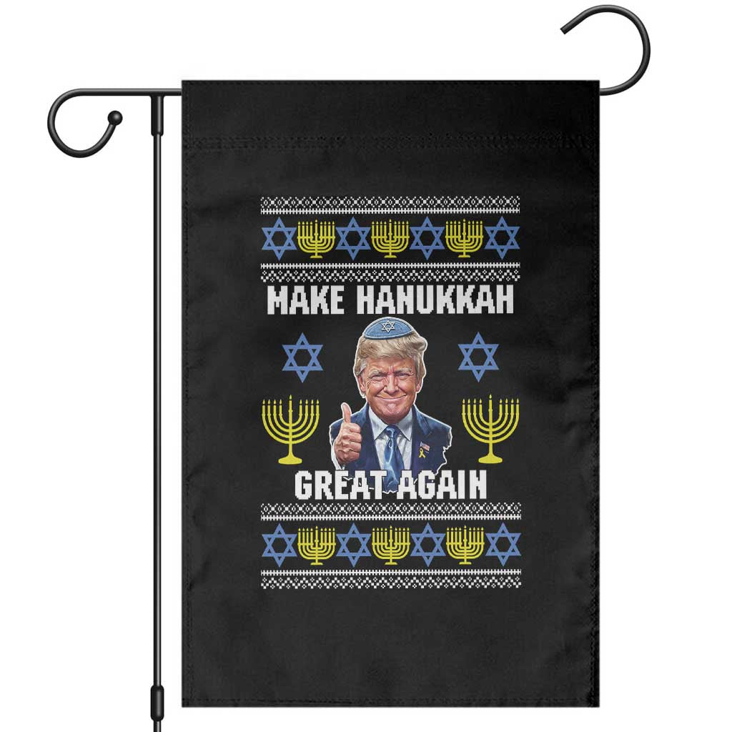 Make Hanukkah Great Again Garden Flag Funny Ugly Jewish Holiday Gift TS12 Black Print Your Wear
