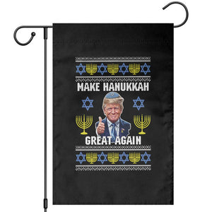 Make Hanukkah Great Again Garden Flag Funny Ugly Jewish Holiday Gift TS12 Black Print Your Wear