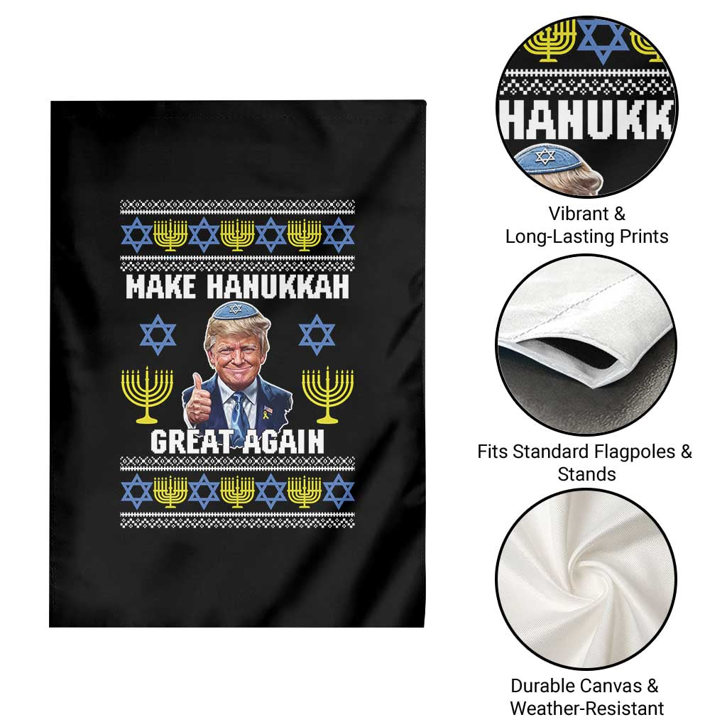 Make Hanukkah Great Again Garden Flag Funny Ugly Jewish Holiday Gift TS12 Print Your Wear