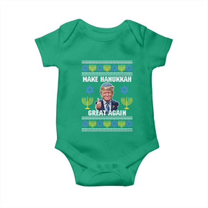 Make Hanukkah Great Again Baby Onesie Funny Ugly Jewish Holiday Gift TS12 Irish Green Print Your Wear