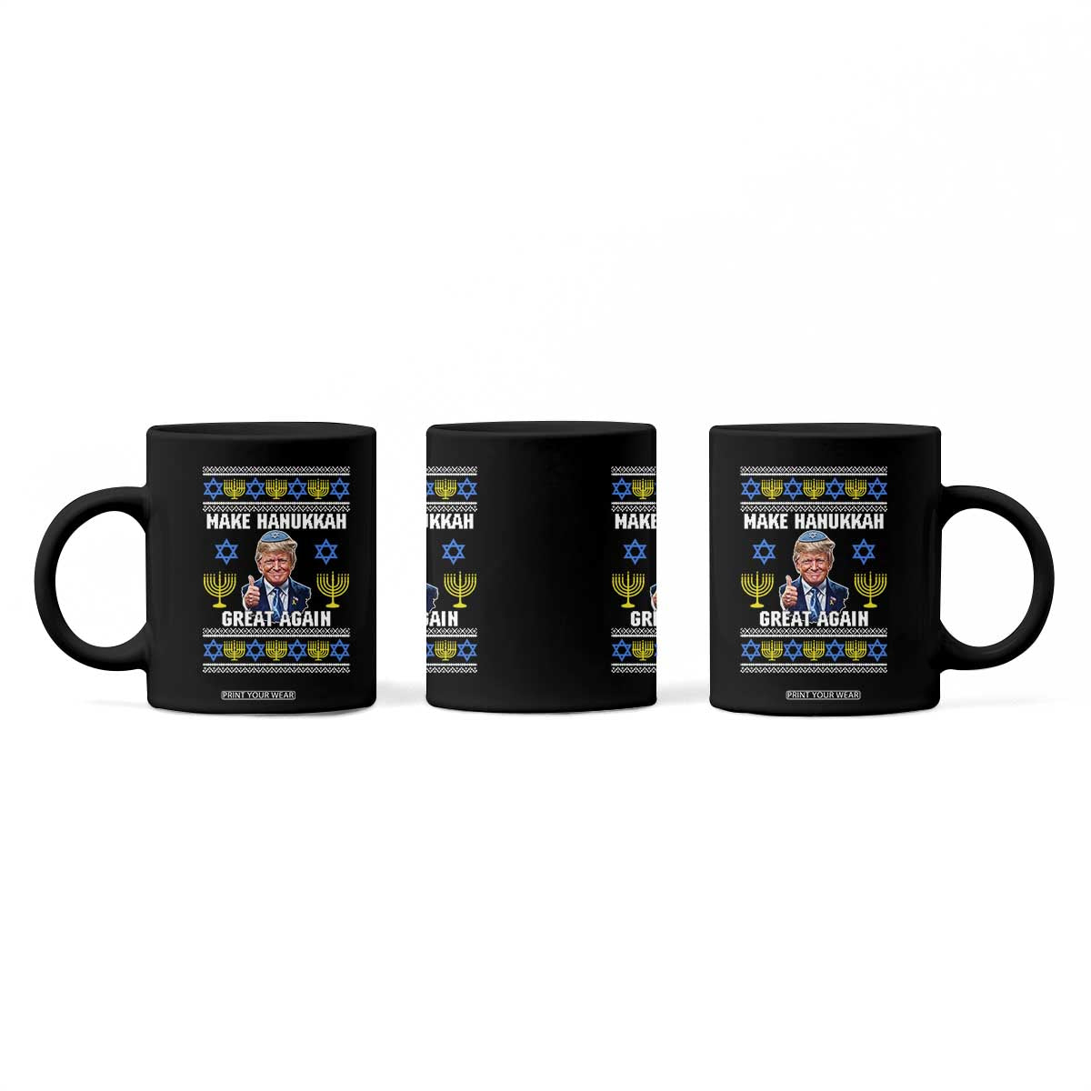 Make Hanukkah Great Again Coffee Mug Funny Ugly Jewish Holiday Gift TS12 Print Your Wear