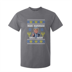 Make Hanukkah Great Again T Shirt For Kid Funny Ugly Jewish Holiday Gift TS12 Charcoal Print Your Wear