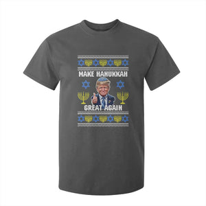 Make Hanukkah Great Again T Shirt For Kid Funny Ugly Jewish Holiday Gift TS12 Dark Heather Print Your Wear
