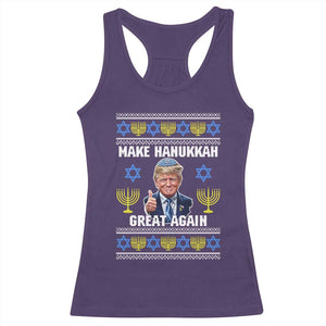 Make Hanukkah Great Again Racerback Tank Top Funny Ugly Jewish Holiday Gift TS12 Purple Print Your Wear