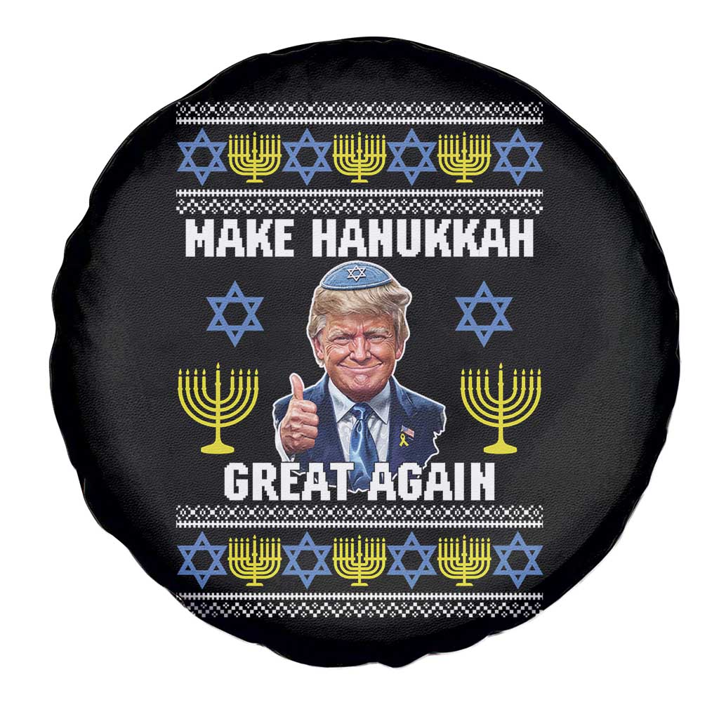 Make Hanukkah Great Again Spare Tire Cover Funny Ugly Jewish Holiday Gift TS12 Print Your Wear