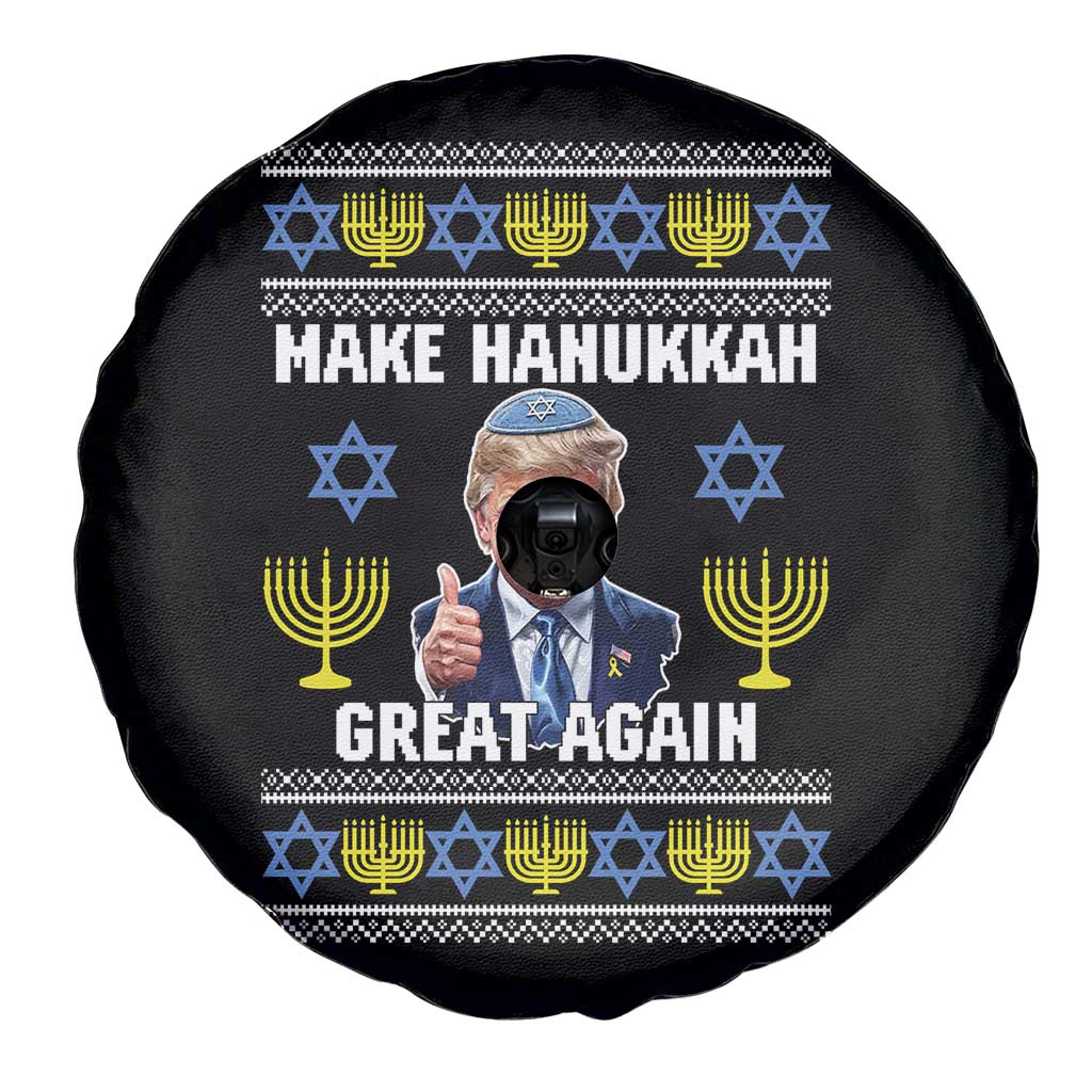 Make Hanukkah Great Again Spare Tire Cover Funny Ugly Jewish Holiday Gift - Print Your Wear