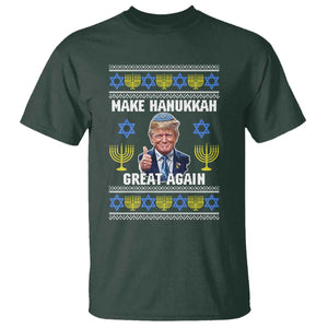 Make Hanukkah Great Again T Shirt Funny Ugly Jewish Holiday Gift TS12 Dark Forest Green Print Your Wear