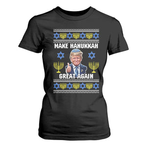 Make Hanukkah Great Again T Shirt For Women Funny Ugly Jewish Holiday Gift TS12 Black Print Your Wear