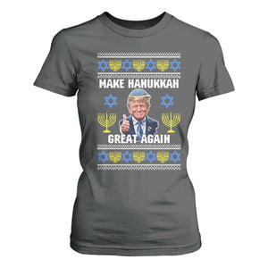 Make Hanukkah Great Again T Shirt For Women Funny Ugly Jewish Holiday Gift TS12 Dark Heather Print Your Wear