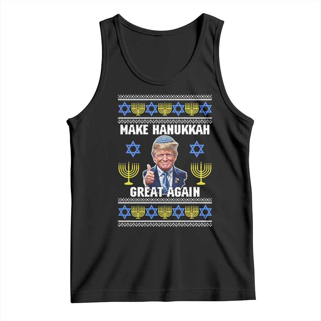 Make Hanukkah Great Again Tank Top Funny Ugly Jewish Holiday Gift TS12 Black Print Your Wear