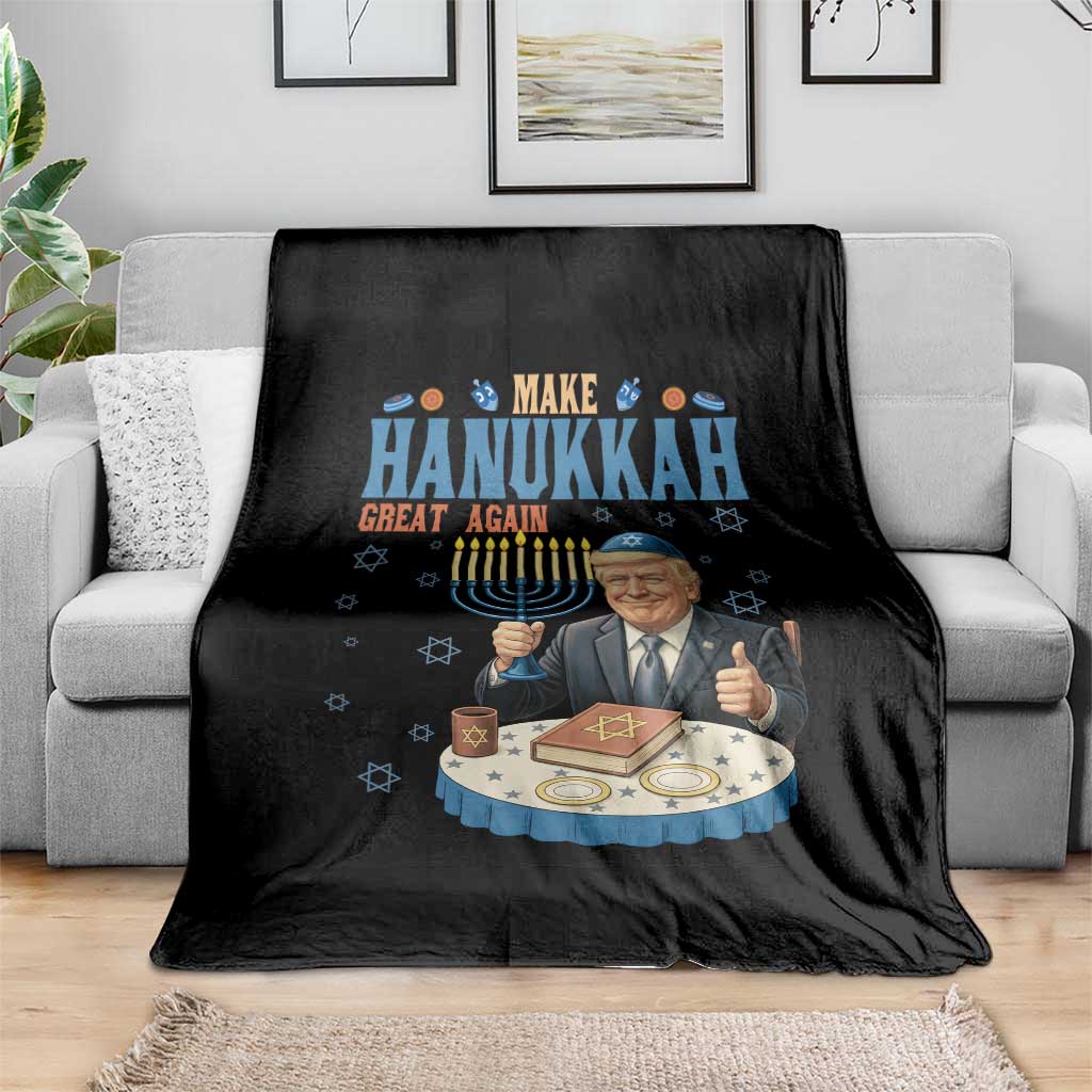 Funny Jewish Holiday Throw Blanket Make Hanukkah Great Again Ugly Gift TS12 Print Your Wear