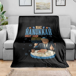 Funny Jewish Holiday Throw Blanket Make Hanukkah Great Again Ugly Gift TS12 Print Your Wear