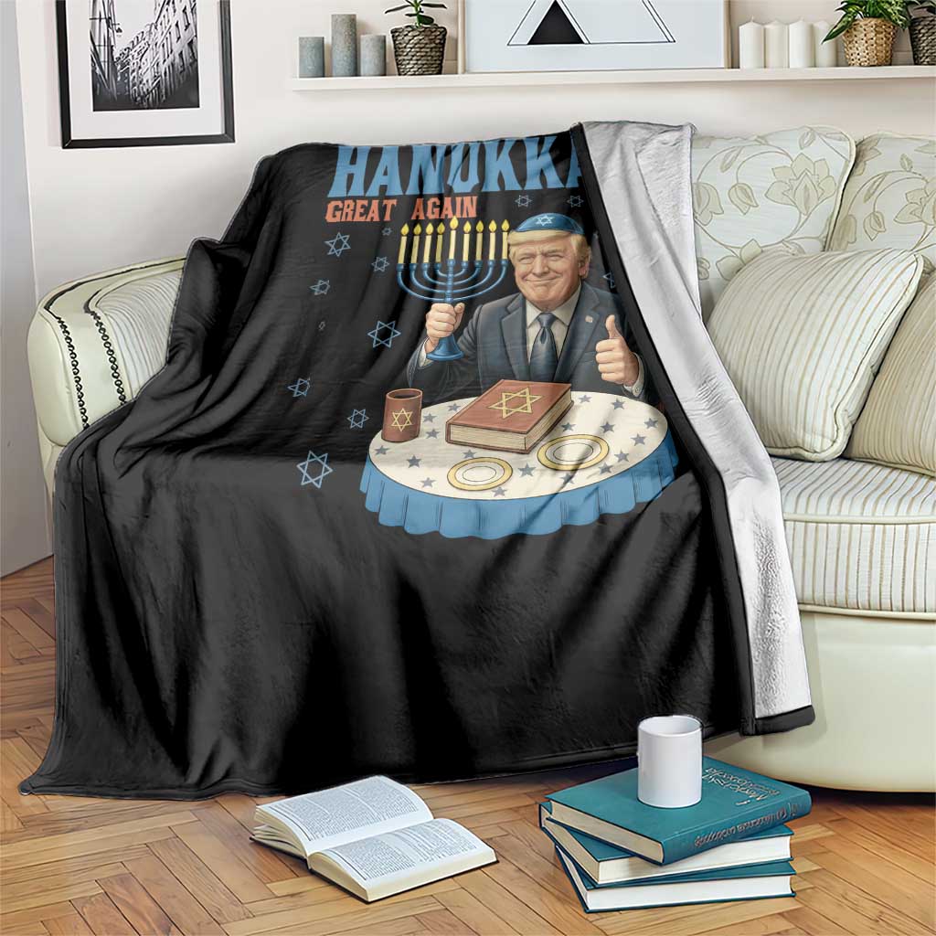 Funny Jewish Holiday Throw Blanket Make Hanukkah Great Again Ugly Gift TS12 Print Your Wear