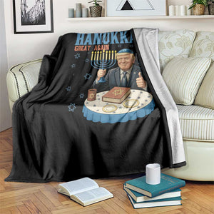 Funny Jewish Holiday Throw Blanket Make Hanukkah Great Again Ugly Gift TS12 Print Your Wear