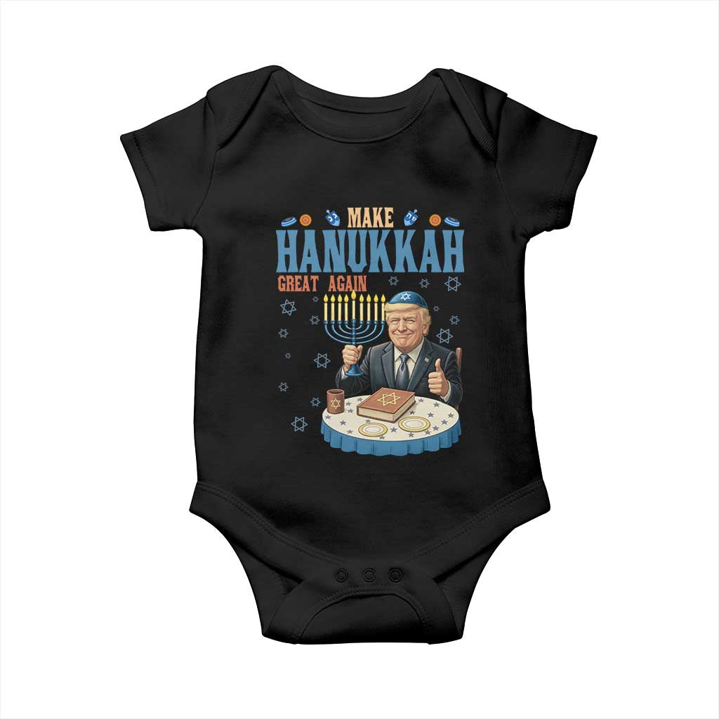 Funny Jewish Holiday Baby Onesie Make Hanukkah Great Again Ugly Gift TS12 Black Print Your Wear
