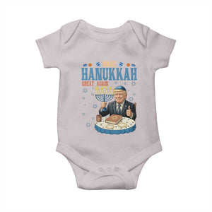 Funny Jewish Holiday Baby Onesie Make Hanukkah Great Again Ugly Gift TS12 Ice Gray Print Your Wear