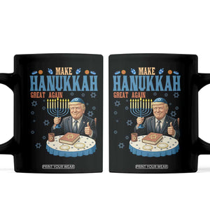 Funny Jewish Holiday Coffee Mug Make Hanukkah Great Again Ugly Gift TS12 Black Print Your Wear