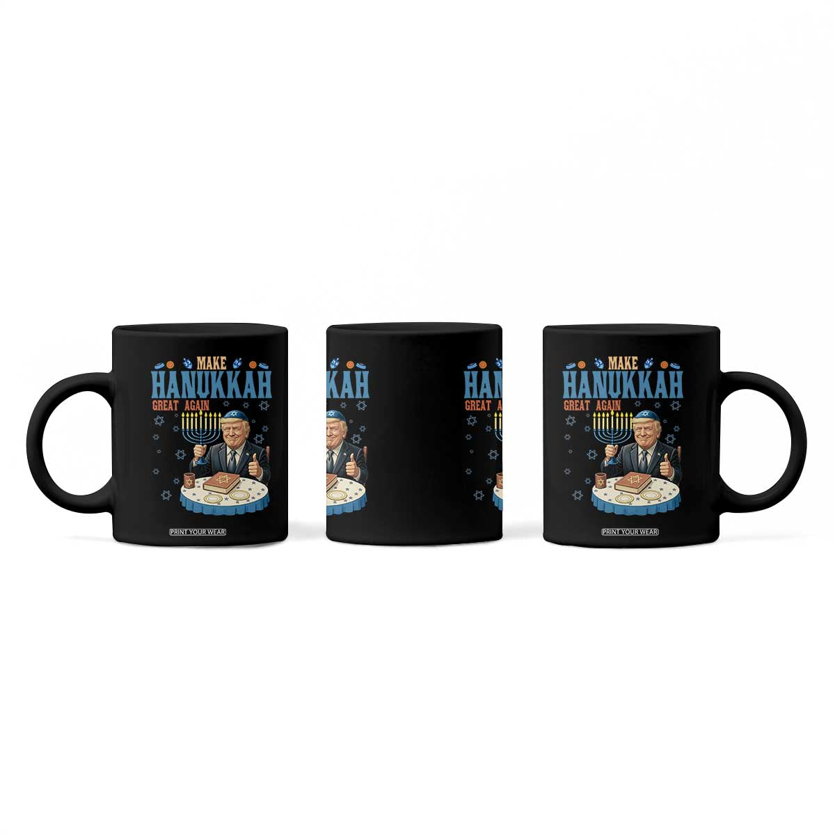Funny Jewish Holiday Coffee Mug Make Hanukkah Great Again Ugly Gift TS12 Print Your Wear