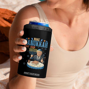 Funny Jewish Holiday 4 in 1 Can Cooler Tumbler Make Hanukkah Great Again Ugly Gift TS12 Print Your Wear