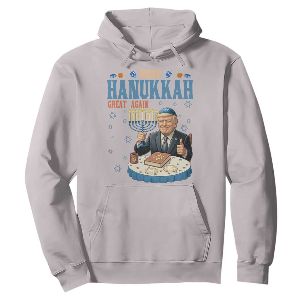 Funny Jewish Holiday Hoodie Make Hanukkah Great Again Ugly Gift TS12 Ice Gray Print Your Wear