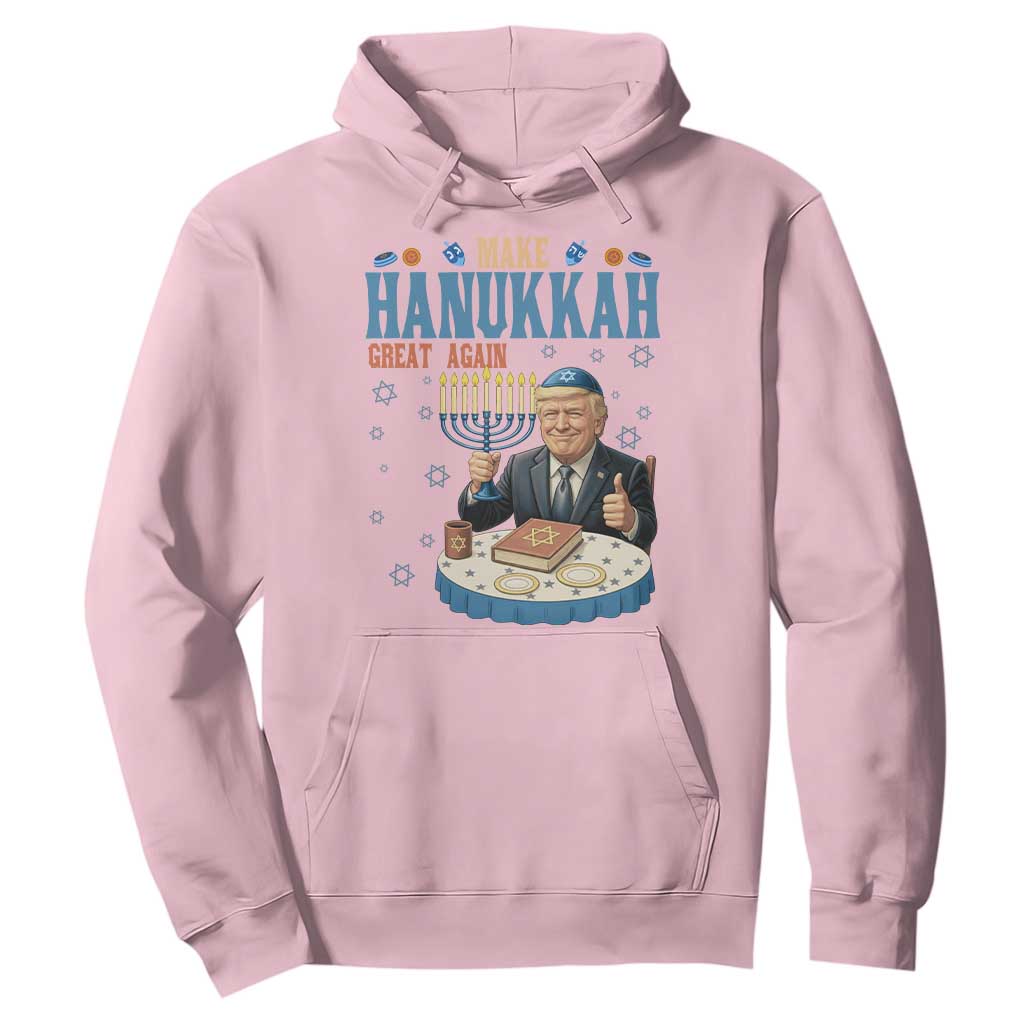 Funny Jewish Holiday Hoodie Make Hanukkah Great Again Ugly Gift TS12 Light Pink Print Your Wear