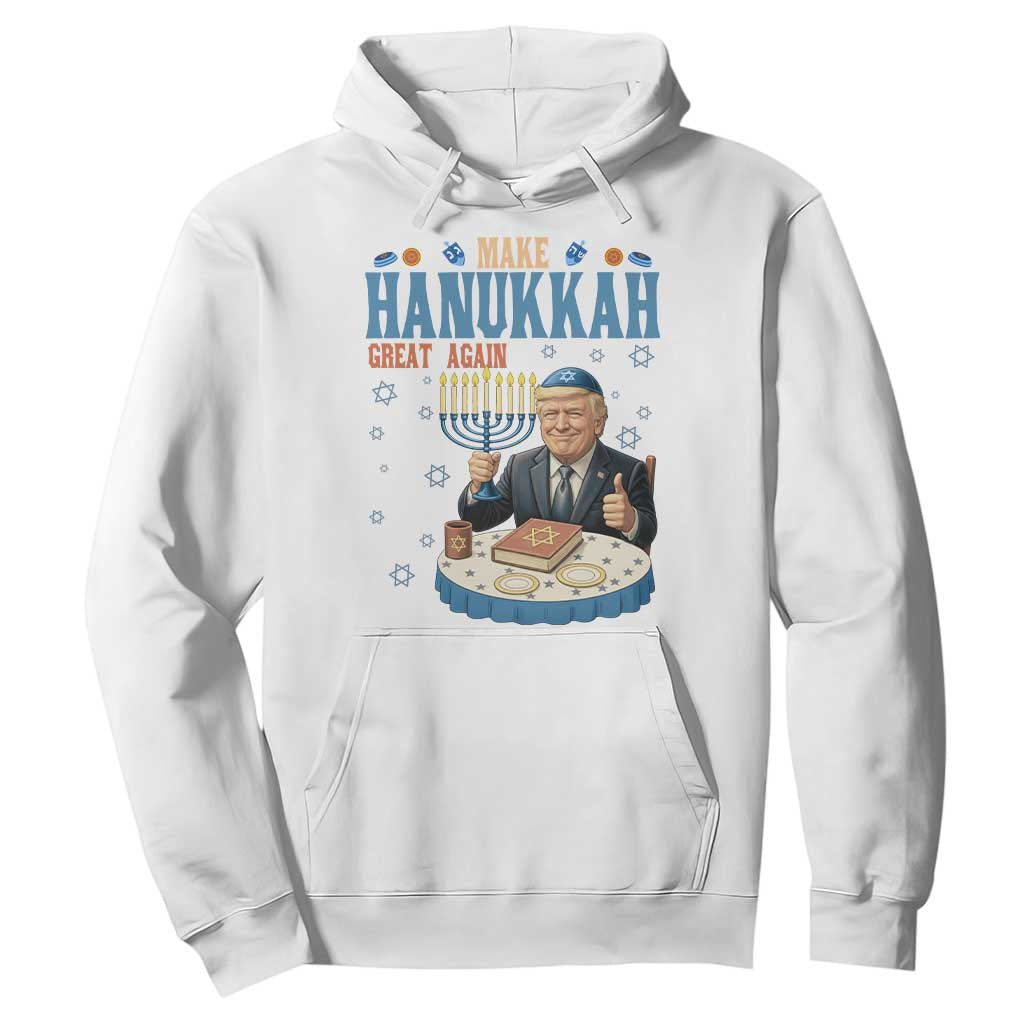 Funny Jewish Holiday Hoodie Make Hanukkah Great Again Ugly Gift TS12 White Print Your Wear