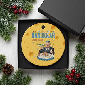 Funny Jewish Holiday Ceramic Ornament Make Hanukkah Great Again Ugly Gift TS12 1pc Yellow Cheese Print Your Wear