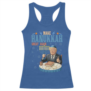 Funny Jewish Holiday Racerback Tank Top Make Hanukkah Great Again Ugly Gift TS12 Royal Blue Print Your Wear