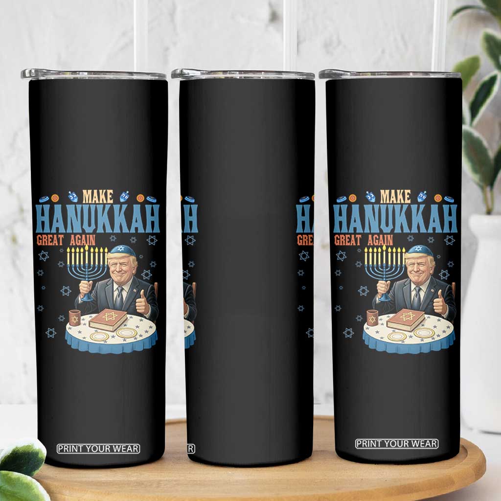 Funny Jewish Holiday Skinny Tumbler Make Hanukkah Great Again Ugly Gift TS12 Print Your Wear