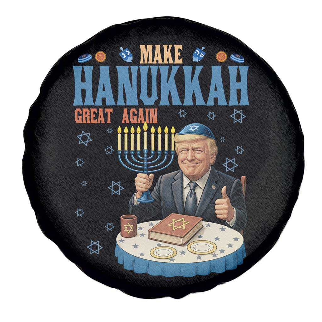 Funny Jewish Holiday Spare Tire Cover Make Hanukkah Great Again Ugly Gift - Print Your Wear