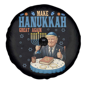 Funny Jewish Holiday Spare Tire Cover Make Hanukkah Great Again Ugly Gift - Print Your Wear