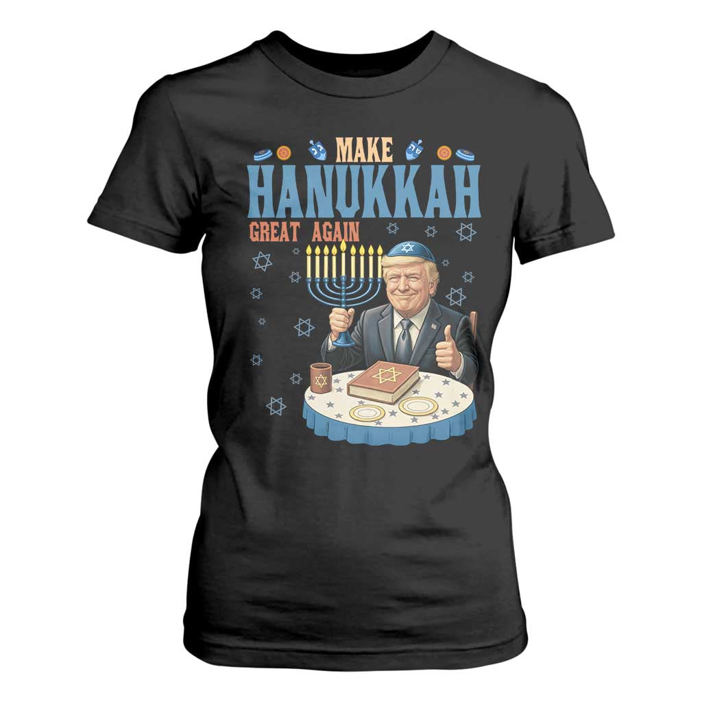 Funny Jewish Holiday T Shirt For Women Make Hanukkah Great Again Ugly Gift TS12 Black Print Your Wear